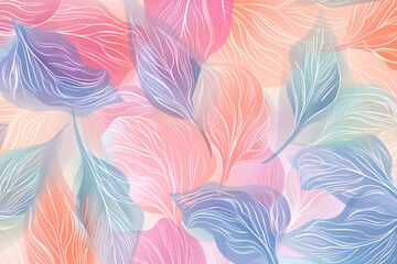 Seamless floral pattern with leaves. Floral illustration for card, textile, print, wallpapers, wrapping.