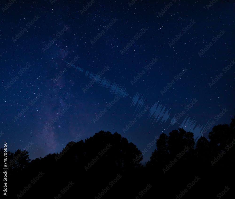 Wall mural message coming in from space