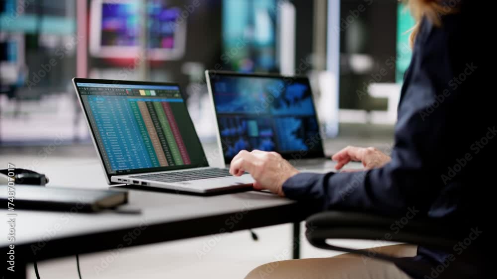Poster financial kpi dashboard report and spreadsheet software