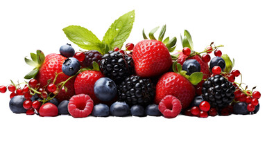 Vibrant Summer Berry Composition on transparent background