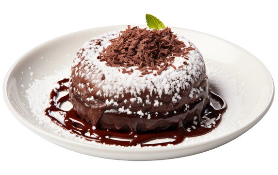 Decadent Chocolate Lava Cake on transparent background