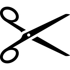 Scissor black color flat style