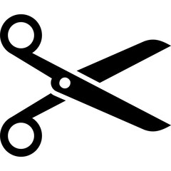 Scissor black color flat style