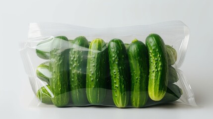 fresh cucumbers on white background.