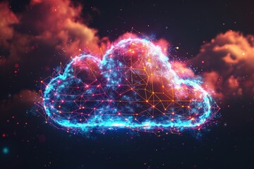 Cloud computing and network security technology concept