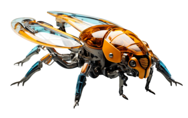 Futuristic Insect Rendering on transparent background