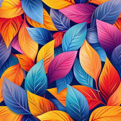 Repeating patterns of feathers and leaves for nature-inspired design elements