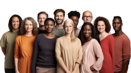 Diverse Age Spectrum on transparent background