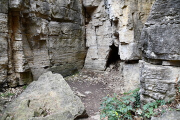 Rocky natural surface