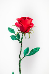 red rose made of paper
