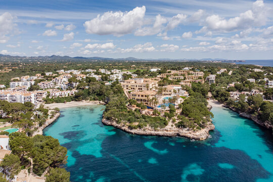 Cala Ferrera and Cala Serena, Cala d Or, Santanyi, Mallorca, Balearic Islands, Spain