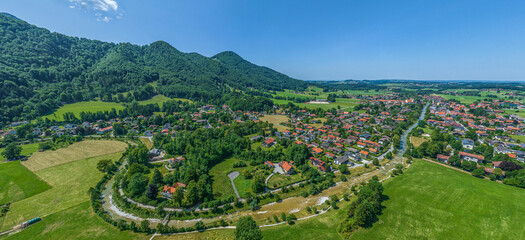 Ausblick auf das Tal der Prien rund um Aschau und Hohenaschau im Chiemgau
