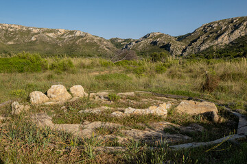 dolmen of s’Aigua Dolça, dolmen period, between 1900 and 1600 BC,  Artà, Colònia de Sant Pere,...