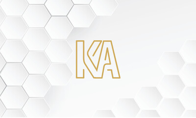 KA, AK, K, A, Abstract Letters Logo monogram - obrazy, fototapety, plakaty