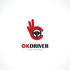 illustration vector graphic Good driver logo template.