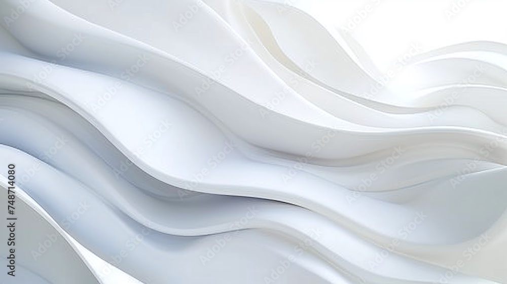 Poster abstract white wave background with smooth lines and modern texture, ideal for digital illustrations