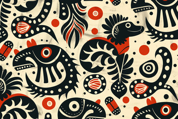 Naklejka premium Vector Floral Seamless Pattern with Vintage Indian and Persian Swirl for Wallpaper, Textile and Decor.