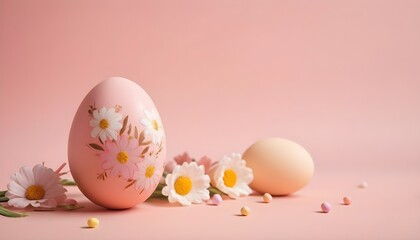 Easter eggs and flowers.