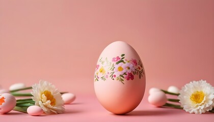 Obraz na płótnie Canvas Easter eggs and flowers.