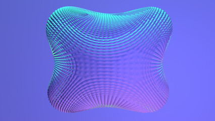 Abstract blue gradient with abstract 3D object as background with light effects. Modern banner template for poster, brochure, cover, presentation.