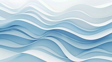 Obraz premium contemporary minimalist wallpaper with simple blue wavy stripes, artistic illustration for digital backdrop
