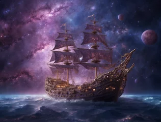 Fototapeten ship in the sea © James