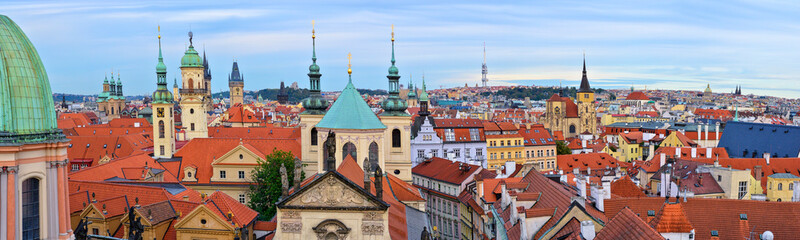 Fototapeta premium View of colorful old town in Prague.