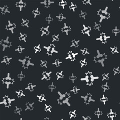 Grey Joint pain, knee pain icon isolated seamless pattern on black background. Orthopedic medical. Disease of the joints and bones, arthritis. Vector