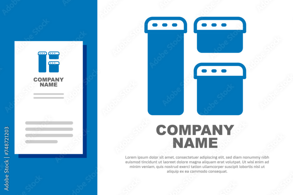 Poster blue browser window icon isolated on white background. logo design template element. vector