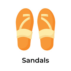 Visually perfect premium icon of ladies sandals in trendy style