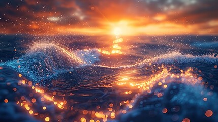 Fototapeta premium Renewable energy that comes from solar cells, wind turbines, and water power that help create renewable energy.