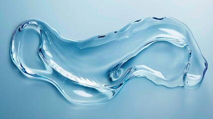 Sleek, clear cosmetic gel showcasing premium skincare hydration. - obrazy, fototapety, plakaty