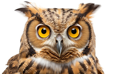 Fototapeta premium The Greatest Owl's Vigil on white background