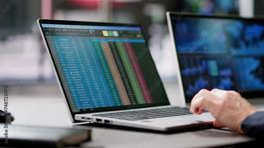 Poster financial kpi dashboard report and spreadsheet software