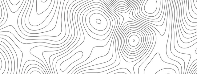 Abstract Topographic line art background. Mountain topographic terrain map background with white shape lines.Geographic map conceptual design.Black on white contour height lines.	
 - obrazy, fototapety, plakaty