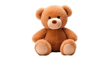 Irresistibly Cute Teddy Bear  on transparent background – A Huggable Plush Toy for Smiles and Joy in Studio Shot