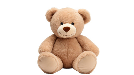 Irresistibly Cute Teddy Bear  on transparent background – A Huggable Plush Toy for Smiles and Joy in Studio Shot