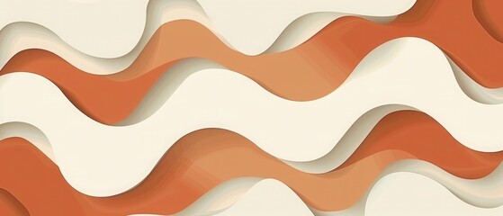 Abstract wavy shape background with geometric shape ornament in flat design