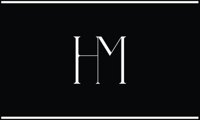 HM, MH, H, M, Abstract Letters Logo Monogram