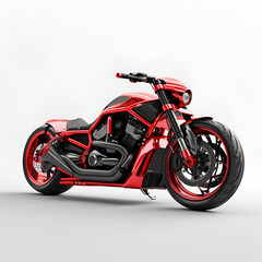 Motorcycle on white background