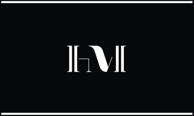 HM, MH, H, M, Abstract Letters Logo monogram