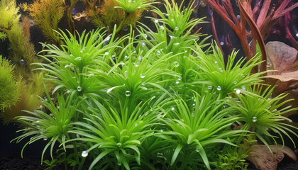 Plant for aquarium, Heteranthera zosterifolia, generative AI