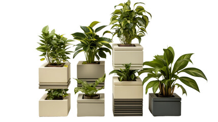 Stackable Garden Containers on white background