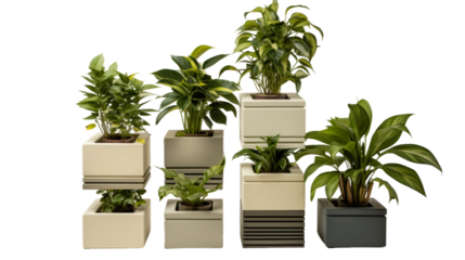 Stackable Garden Containers on white background