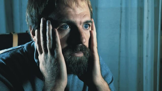 Embracing Sorrow: Both Hands on Face