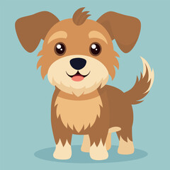 cute little dog vector illustration 