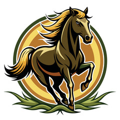 power full horse vector illustration