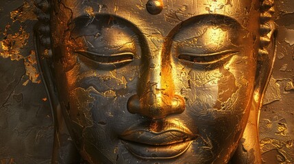 Buddha statues , Face of gold buddha