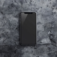 iPhone Mockup on Stone Dark Background Minimalistic Design