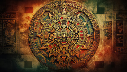 The ancient Mayan calendar in Mexico - 748736092